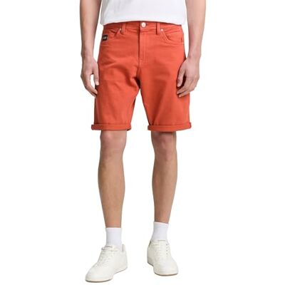 TOM TAILOR Herr TTMORRIS avslappnade jeans shorts i tvättad look, 13722 – Rooibos Orange, 33 TOM TAILOR Herr TTMORRIS avslappnade jeans shorts i tvättad look, 13722 – Rooibos Orange, 33