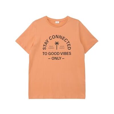 s.Oliver Pojkar t-shirt med tryck fram, Orange 2110, M s.Oliver Pojkar t-shirt med tryck fram, Orange 2110, M