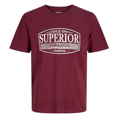 JACK & JONES Jprblunoah Ss Tee FST, Port, XL JACK & JONES Jprblunoah Ss Tee FST, Port, XL