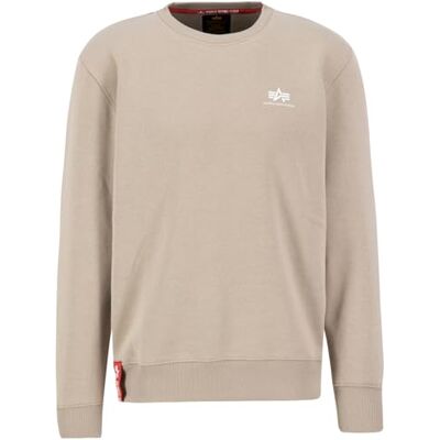 Alpha Industries Basic Small Logo-Sweatshirt för män Vintage Sand Alpha Industries Basic Small Logo-Sweatshirt för män Vintage Sand