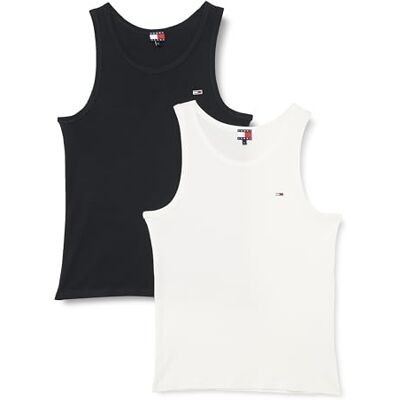 Tommy Jeans Män TJM XSLIM 2PCK RIB TANK EXT Övriga T-shirts, Multi, 3XL, Multi (Ecru/svart), 3XL Tommy Jeans Män TJM XSLIM 2PCK RIB TANK EXT Övriga T-shirts, Multi, 3XL, Multi (Ecru/svart), 3XL