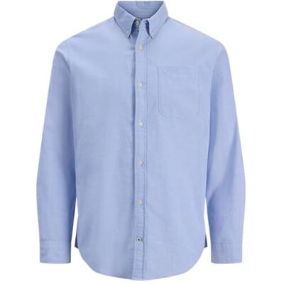 JACK & JONES fritidsskjorta för män, slim fit, fritidsskjorta, Kashmirblå/passform: smal passform, XS JACK & JONES fritidsskjorta för män, slim fit, fritidsskjorta, Kashmirblå/passform: smal passform, XS