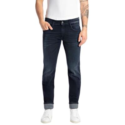 Replay Herr Slim fit jeans Anbass X-LITE-kollektion, 007 mörkblå, 36W x 34L Replay Herr Slim fit jeans Anbass X-LITE-kollektion, 007 mörkblå, 36W x 34L