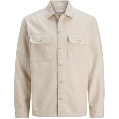 JACK & JONES Jjecharge Overshirt Ls Noos, Moonbeam, XL JACK & JONES Jjecharge Overshirt Ls Noos, Moonbeam, XL