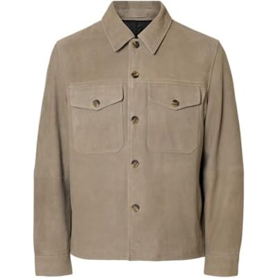 SELECTED MEN SELECTED Män Slhthom mocka Overshirt Noos, Desert taupe, x_l, Ökenduvor, XL SELECTED MEN SELECTED Män Slhthom mocka Overshirt Noos, Desert taupe, x_l, Ökenduvor, XL