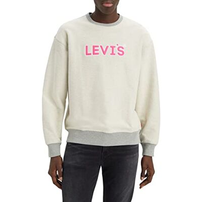 Levi's Relaxd Graphic Crew Sweatshirt herr, Headline Logo Mhg, S Levi's Relaxd Graphic Crew Sweatshirt herr, Headline Logo Mhg, S
