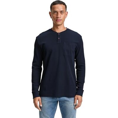 TOM TAILOR 1047816 Långärmad T-shirt, 10668-Sky Captain Blue, L herr, 10668 Sky Captain Blue, L TOM TAILOR 1047816 Långärmad T-shirt, 10668-Sky Captain Blue, L herr, 10668 Sky Captain Blue, L