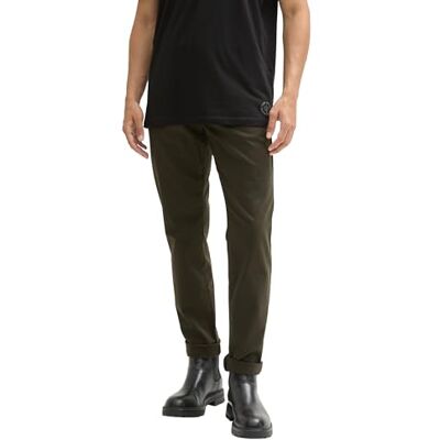 TOM TAILOR herr slim fit chinos byxor med bälte, 11172 – Mörk rosa grön, 29W / 32L TOM TAILOR herr slim fit chinos byxor med bälte, 11172 – Mörk rosa grön, 29W / 32L