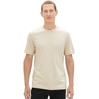 TOM TAILOR T-shirt för män, 32453 – Beige Alfalfa Line Design, S TOM TAILOR T-shirt för män, 32453 – Beige Alfalfa Line Design, S