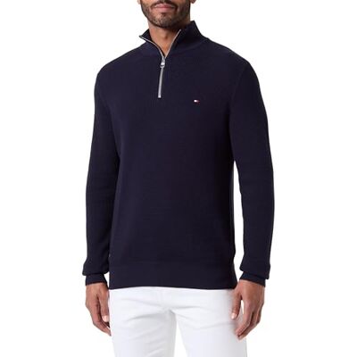 Tommy Hilfiger herrtröja med dragkedja utan huva, Öken himmel, XS Tommy Hilfiger herrtröja med dragkedja utan huva, Öken himmel, XS