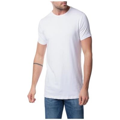HOPENLIFE Suna T-shirt herr, Vitt och blått, XXL HOPENLIFE Suna T-shirt herr, Vitt och blått, XXL