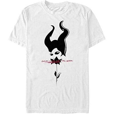 Disney Unisex Maleficent: Mistress Of Evil Black Rose Curse Organic kortärmad T-shirt, Vit, XXL Disney Unisex Maleficent: Mistress Of Evil Black Rose Curse Organic kortärmad T-shirt, Vit, XXL