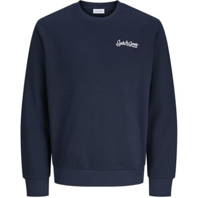 JACK & JONES Jjyuki Back Sweat Crew Neck Bf, Sky Captain, S JACK & JONES Jjyuki Back Sweat Crew Neck Bf, Sky Captain, S