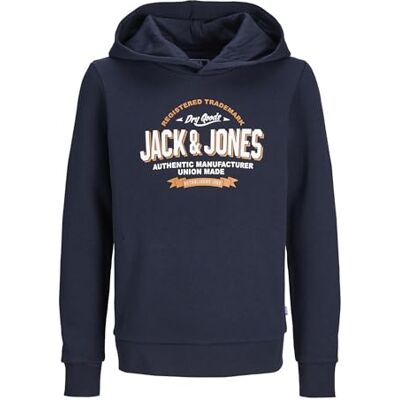 JACK & JONES barns huvtröja logotyp huvtröja mini, marinblå blazer, 104 JACK & JONES barns huvtröja logotyp huvtröja mini, marinblå blazer, 104