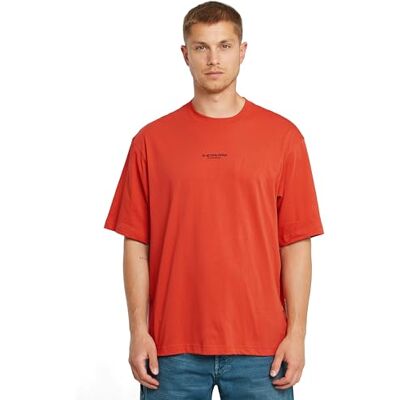 G-STAR RAW Herr Center Chest Boxy T-shirt, Röd (Lt Antic Red D24780-c336-b439), S G-STAR RAW Herr Center Chest Boxy T-shirt, Röd (Lt Antic Red D24780-c336-b439), S