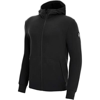 Macron Herr Athleisure Fcc Fargo full längd dragkedja huvtröja svart herr sweatshirt, svart, L, Svart, L Macron Herr Athleisure Fcc Fargo full längd dragkedja huvtröja svart herr sweatshirt, svart, L, Svart, L