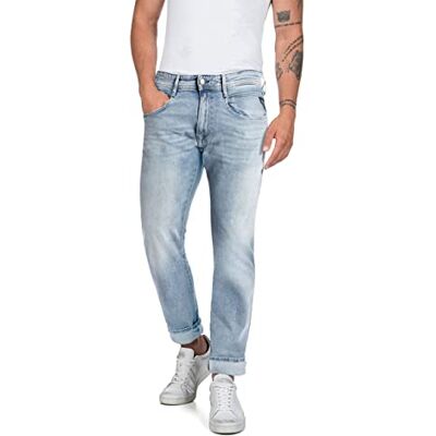Replay Herrjeans Anbass smal passform med superstretch, Ljusblå 010-3, 30W x 36L Replay Herrjeans Anbass smal passform med superstretch, Ljusblå 010-3, 30W x 36L