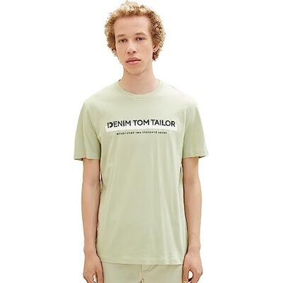 TOM TAILOR Denim T-shirt för män, 32246 – Garden Peat, L TOM TAILOR Denim T-shirt för män, 32246 – Garden Peat, L