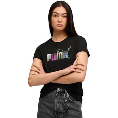 PUMA Grafisk staplad t-shirt svart PUMA Grafisk staplad t-shirt svart