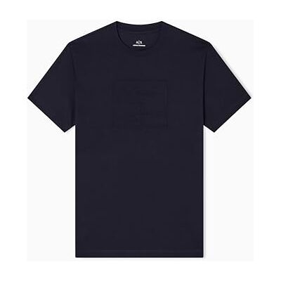Giorgio Armani herr kortärmad ton på ton logo rund krage t-shirt blå L, djup marin, L Giorgio Armani herr kortärmad ton på ton logo rund krage t-shirt blå L, djup marin, L