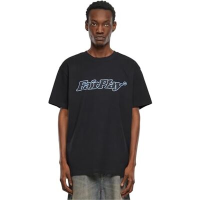 Tee Upscale herr-t-shirt playfair tung oversize t-shirt, tryck t-shirt för män, överdimensionerad passform, streetwear, svart, S Tee Upscale herr-t-shirt playfair tung oversize t-shirt, tryck t-shirt för män, överdimensionerad passform, streetwear, svart, S