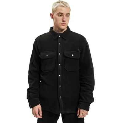 Brandit Jeff Fleeceskjorta för män, långärmad skjorta, svart, 5XL Brandit Jeff Fleeceskjorta för män, långärmad skjorta, svart, 5XL
