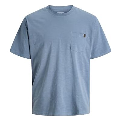 JACK & JONES Jjedover Slub Tee Ss Noos, Blå Mirage, XL JACK & JONES Jjedover Slub Tee Ss Noos, Blå Mirage, XL