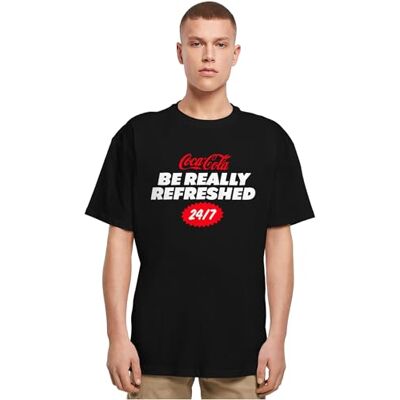 MERCHCODE Herr utan krage T-shirt, svart, S, svart, S MERCHCODE Herr utan krage T-shirt, svart, S, svart, S