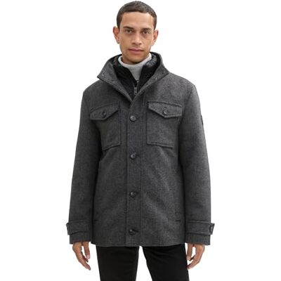 TOM TAILOR herr 1042209 jacka, 30500 dark grå svart fiskbensben, XL, 30500 – mörkgrå svart fiskben, XL TOM TAILOR herr 1042209 jacka, 30500 dark grå svart fiskbensben, XL, 30500 – mörkgrå svart fiskben, XL