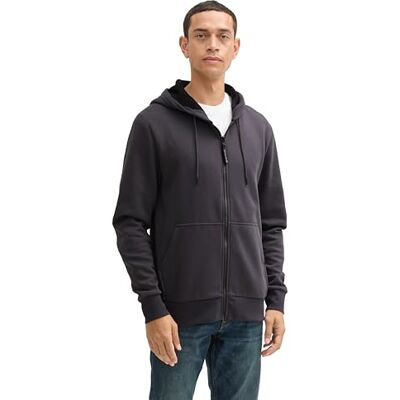 TOM TAILOR Sweatshirt för män, 10899 Tarmacgrå, M TOM TAILOR Sweatshirt för män, 10899 Tarmacgrå, M