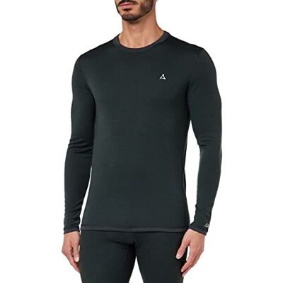 Schöffel Merino sportskjorta för män, 1/1 ärm, M, temperaturreglerande långärmad tröja, ventilerande funktionella underkläder i ullkvalitet Schöffel Merino sportskjorta för män, 1/1 ärm, M, temperaturreglerande långärmad tröja, ventilerande funktionella underkläder i ullkvalitet