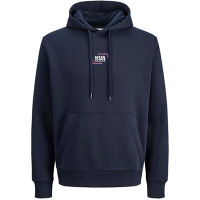 JACK & JONES Jjcorp Graphic Sweat Hood Noos, marinblå blazer, L JACK & JONES Jjcorp Graphic Sweat Hood Noos, marinblå blazer, L