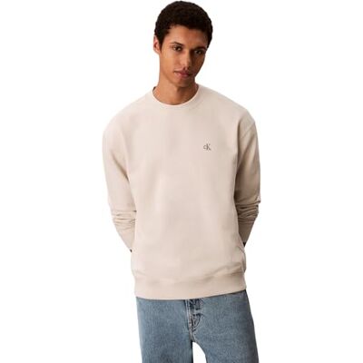 Calvin herr LS EU 350TERRY MONOGRAM CN SWTSH LV04RC296G tröjor, vit (krita), XXL Calvin herr LS EU 350TERRY MONOGRAM CN SWTSH LV04RC296G tröjor, vit (krita), XXL