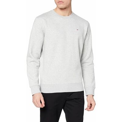 Tommy Jeans herrtröjor, Grå (Lt Grey Htr), XXL Tommy Jeans herrtröjor, Grå (Lt Grey Htr), XXL