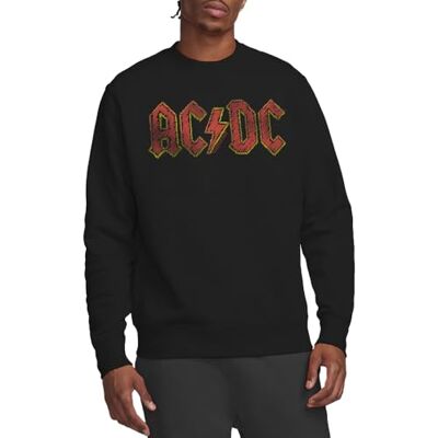 AC/DC ACDC Handritad Logo Crew Sweatshirt, Svart, XX-Large, Svart, XXL AC/DC ACDC Handritad Logo Crew Sweatshirt, Svart, XX-Large, Svart, XXL