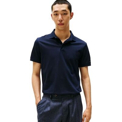 Tommy Hilfiger mäns dold placket Reg Polo MW0MW41513, blå, XL Tommy Hilfiger mäns dold placket Reg Polo MW0MW41513, blå, XL
