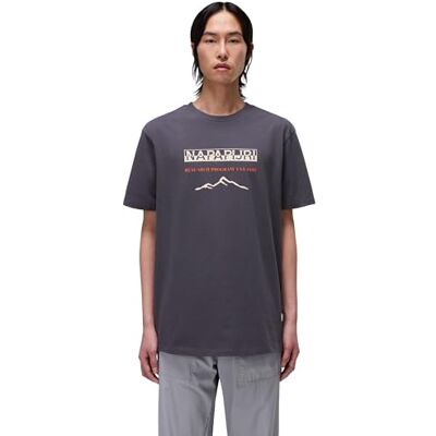 Napapijri Sanem Kortärmad T-shirt Mörkgrå Storlek L, vulkan, L Napapijri Sanem Kortärmad T-shirt Mörkgrå Storlek L, vulkan, L