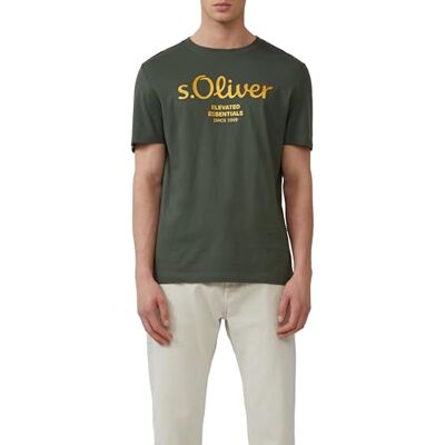 s.Oliver T-shirt med logotyptryck, Olivgrön, XXL s.Oliver T-shirt med logotyptryck, Olivgrön, XXL
