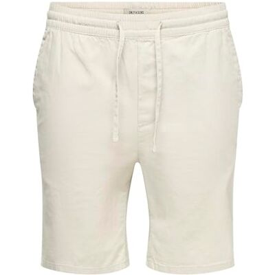 Only & Sons Onsreid Slim 0571 Slub shorts, Silverfoder, L Only & Sons Onsreid Slim 0571 Slub shorts, Silverfoder, L