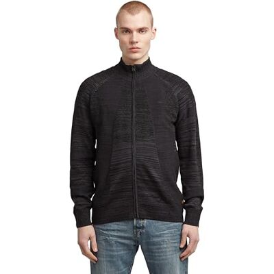 G-STAR RAW 8719965012981 3D Biker hel dragkedja stickad, Flerfärgad (Dk Black/Asfalt D26778-c259-7242), XS G-STAR RAW 8719965012981 3D Biker hel dragkedja stickad, Flerfärgad (Dk Black/Asfalt D26778-c259-7242), XS