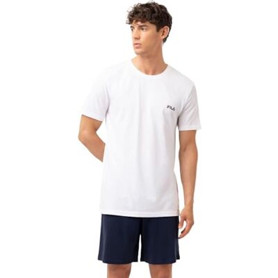 FILA 100% bomullspyjamas för herr, sovkläder för män, mjukt och bekvämt set, storlek S, Bm, S FILA 100% bomullspyjamas för herr, sovkläder för män, mjukt och bekvämt set, storlek S, Bm, S