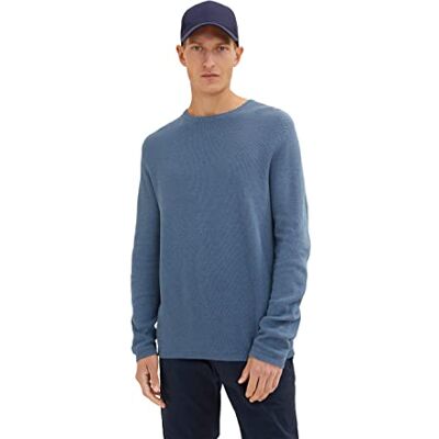 TOM TAILOR herrtröja, 30278 – Kina blå melerad, XL TOM TAILOR herrtröja, 30278 – Kina blå melerad, XL