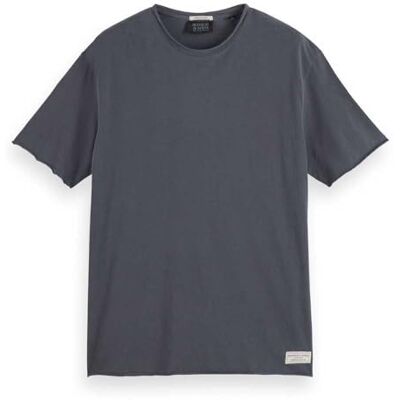 Scotch & Soda Relaxed-Fit Raw Edge T-shirt, Tvättad svart 001, XXL Scotch & Soda Relaxed-Fit Raw Edge T-shirt, Tvättad svart 001, XXL