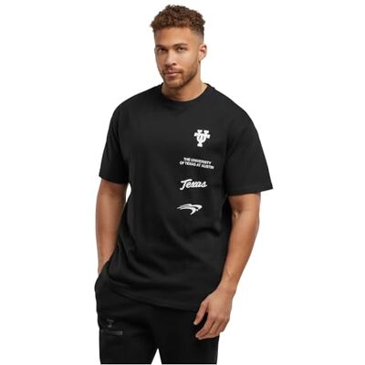 Upscale herr-t-shirt, Texas lädertee, tung oversize t-shirt med tryck, 100% bomull, svart, M Upscale herr-t-shirt, Texas lädertee, tung oversize t-shirt med tryck, 100% bomull, svart, M
