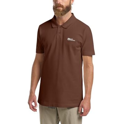 Jack Wolfskin Essential Polo M, Mörk rost, S Jack Wolfskin Essential Polo M, Mörk rost, S