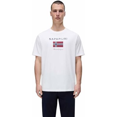 Napapijri T-shirt med kort ärm, White Heron, L Napapijri T-shirt med kort ärm, White Heron, L
