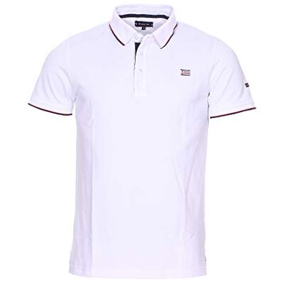 Armor-lux Armor Lux Qualitzet Polo herr, Vitt och blått, L Armor-lux Armor Lux Qualitzet Polo herr, Vitt och blått, L