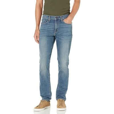 Amazon Essentials Men's Jeans smal passform, Mellanblå Vintage, 36W / 32L Amazon Essentials Men's Jeans smal passform, Mellanblå Vintage, 36W / 32L