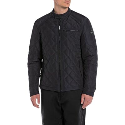 Replay Herrjacka, övergångsjacka, utan huva, Djupblå 498, XXL Replay Herrjacka, övergångsjacka, utan huva, Djupblå 498, XXL