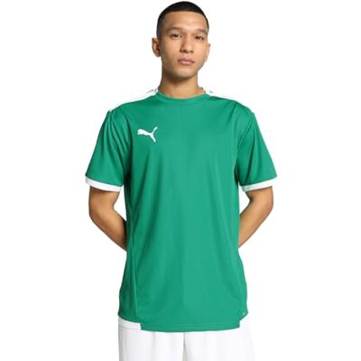 PUMA herr T-shirt Teamliga Jersey, Peppar grön/ vit, S PUMA herr T-shirt Teamliga Jersey, Peppar grön/ vit, S